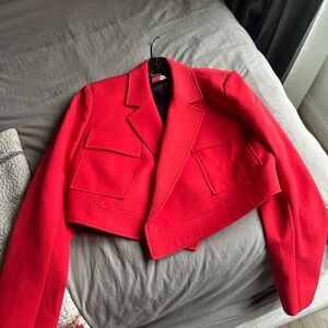 A.L.C. Bold Red Cropped Blazer